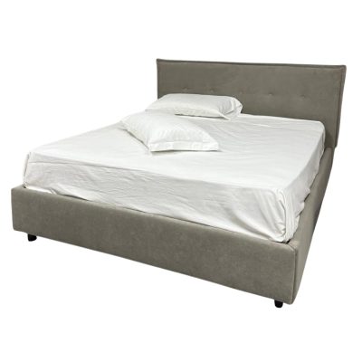 Pat tapițat RIVIERA cu somiera rabatabilă și spațiu de depozitare