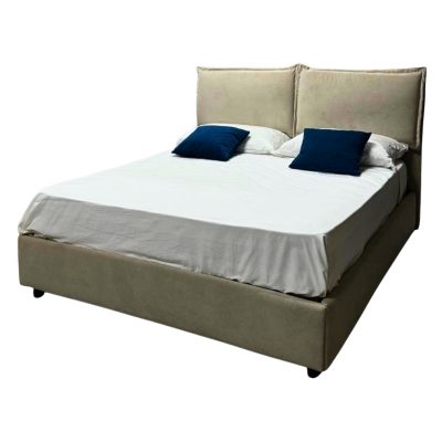 Pat tapițat TOPAZIO cu somiera rabatabilă și spațiu de depozitare