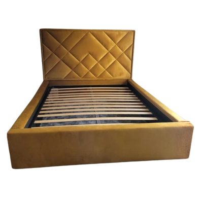 Pat tapițat EMMA cu somiera rabatabila si lada depozitare