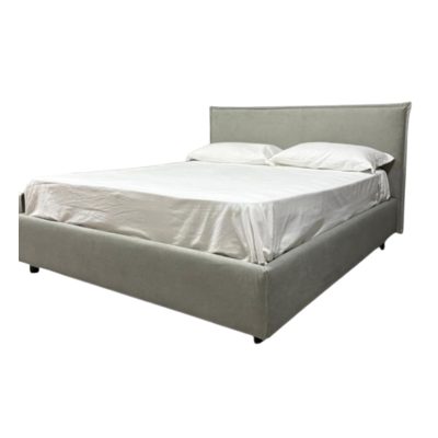 Pat tapițat AZZURE cu somiera rabatabilă și spațiu de depozitare