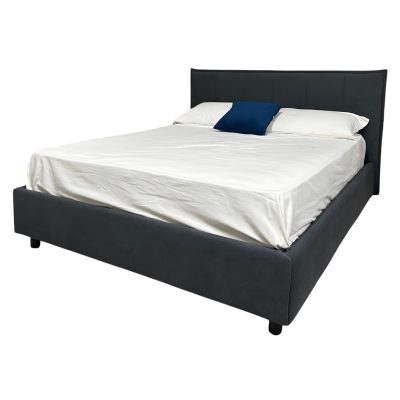 Pat tapițat CORALLO cu somiera rabatabilă și spațiu de depozitare