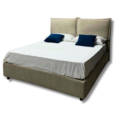 Combo pat tapițat TOPAZIO cu somiera rabatabilă și spațiu de depozitare + saltea