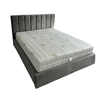 Pat tapitat VERONA cu somiera rabatabila si lada depozitare + saltea