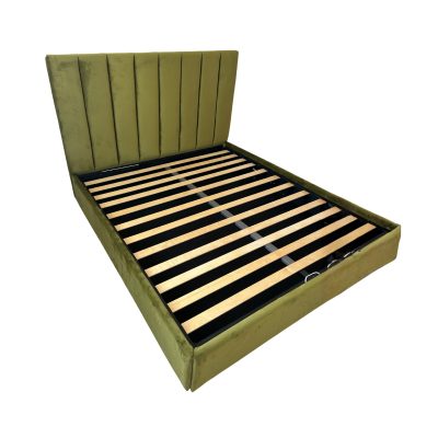 Pat tapitat VERONA cu somiera rabatabila si lada depozitare